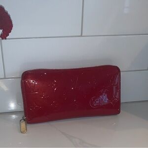 Louis Vuitton Glossy Red Embossed Pouch